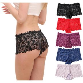 Women's Lace Panties, Soft Stretch Cute Boyshorts Panties, Sexy Cheeky Underwear, Multipacks in Saudi Arabia