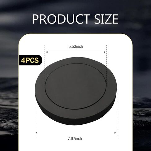 4 PCS Speaker Foam, 6.5" Foam Baffle Rings for Car Door Speaker, Slow Rebound Sealing Ring Door Sound Insulation, Universal Self-Adhesive Speaker Gasket for Cars, Trucks, SUVs (Black) in Saudi Arabia