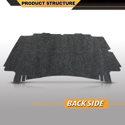 Hood Insulation Pad 1/2" Heat Blanket with Clips Compatible with Dodge Ram 2500 3500 2002 2003 2004 2005 2006 2007 2008 2009, Black in Saudi Arabia