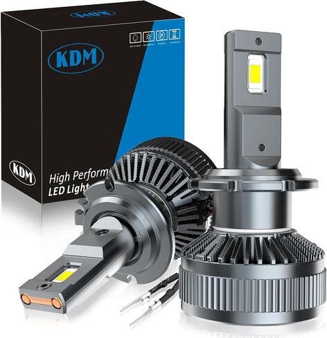 KDM D2H Bulb,130W 26000Lm High/Low Beam Replacement Bulb,600% Brightness High Performance Cooling Fan Fog Lamp Canbus No Error,D2H Fog Light Bulb 6000K White,2Pack in Saudi Arabia