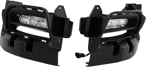 HECASA Pair LED Fog Light Assembly Compatible with 2015-2022 Dodge Charger/Charger SXT Front Bumper Fog Lamps w/Switch & Harness Driver Passenger Side Clear Lens (Plastic) in Saudi Arabia