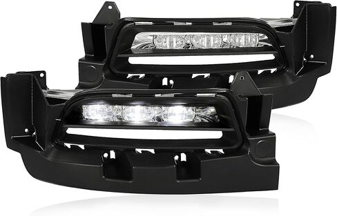 HECASA Pair LED Fog Light Assembly Compatible with 2015-2022 Dodge Charger/Charger SXT Front Bumper Fog Lamps w/Switch & Harness Driver Passenger Side Clear Lens (Plastic) in Saudi Arabia