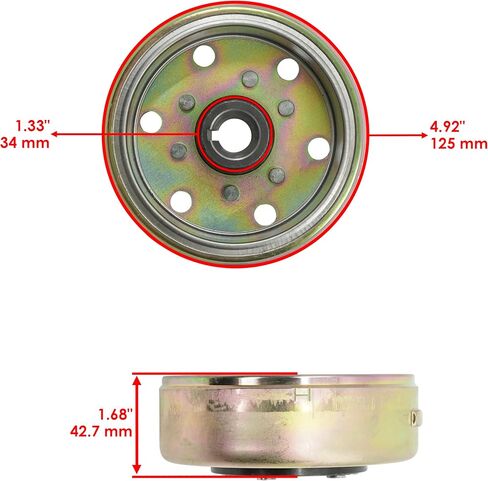 Caltric Stator & Flywheel Rotor Compatible With Yamaha Banshee 350 Yfz350 1995-2006 & Ignition Coil in Saudi Arabia