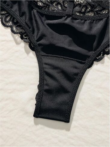 OYOANGLE Women's Sexy Lingerie Set with Lace Underwire Bras and Lace Trim Thongs Set 2 Piece Lingerie Sets in Saudi Arabia