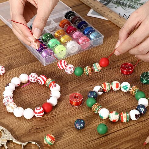 10 Rolls 0.8mm 1000 Yard Flat Stretchy Bracelet Strings with Organizing Cases Crystal Elastic Strings Bead Thread Cord for Jewelry Making Beading and Necklaces, Multicolor in Saudi Arabia