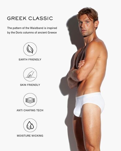 SALIGIA Men’s Modal Briefs 3-Pack – Sexy, Tag-Free & Ultra Soft Underwear with No Fly Pouch, Breathable Comfort in Kuwait
