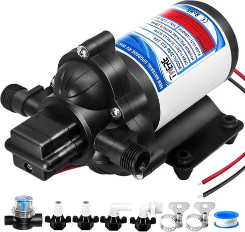 2088-594-154 Industrial Diaphragm Water Pump,198GPH,115V AC,1/2in,45PSI 3.3GPM Portable Electric Utility Industrial Pump for Beverage and Water Applications in Saudi Arabia