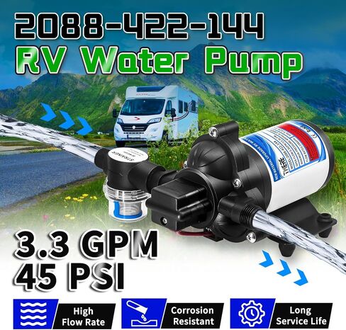 2088-594-154 Industrial Diaphragm Water Pump,198GPH,115V AC,1/2in,45PSI 3.3GPM Portable Electric Utility Industrial Pump for Beverage and Water Applications in Saudi Arabia