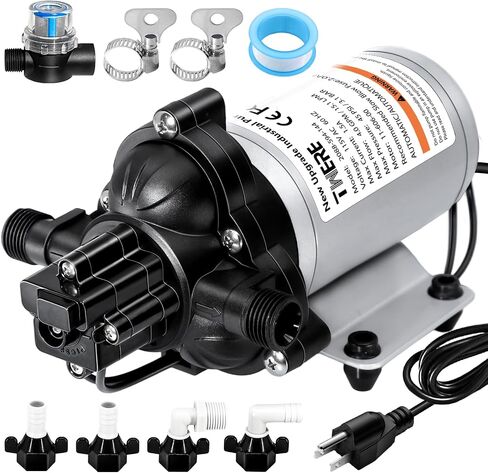 2088-594-154 Industrial Diaphragm Water Pump,198GPH,115V AC,1/2in,45PSI 3.3GPM Portable Electric Utility Industrial Pump for Beverage and Water Applications in Saudi Arabia