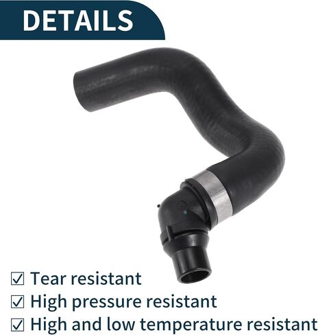 Radiator Coolant Hose for Mercedes-Benz S550 2007-2011 CL550 2007-2010 Good Sealing No.A2218302096 Engine Water Cooling Pipe Cooling Pipe Black 1 Pc in Saudi Arabia