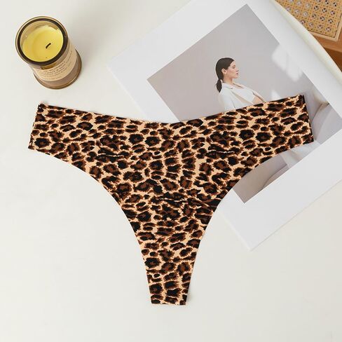6 حزمة نساء مثير الفهد طباعة الجليد الحرير سلس g-string ثونغ in Saudi Arabia