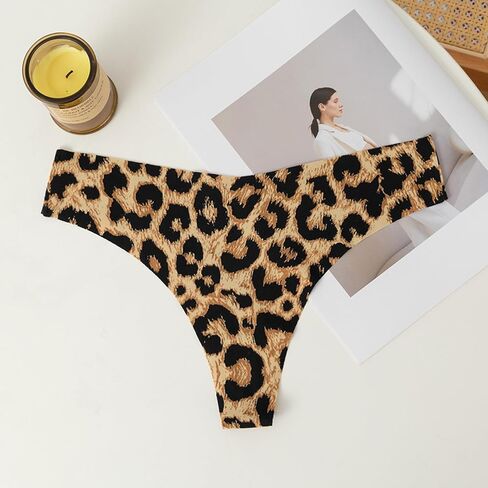 6 حزمة نساء مثير الفهد طباعة الجليد الحرير سلس g-string ثونغ in Saudi Arabia