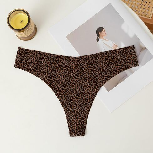 6 حزمة نساء مثير الفهد طباعة الجليد الحرير سلس g-string ثونغ in Saudi Arabia