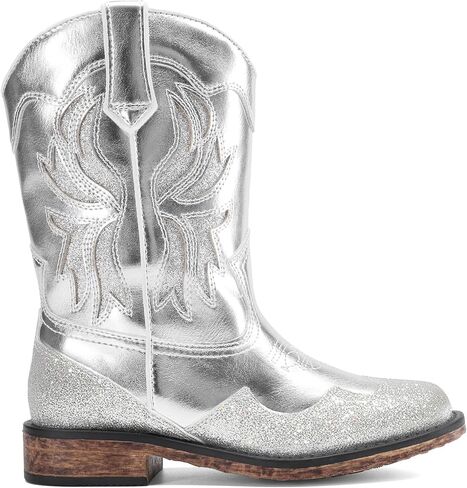 DREAM PAIRS Toddler Cowboy Boots Cowgirl Boots for Girls Square Toe Mid Calf Boys Western Fashion Riding Shoes for Toddler/Little Kid/Big Kid in Saudi Arabia