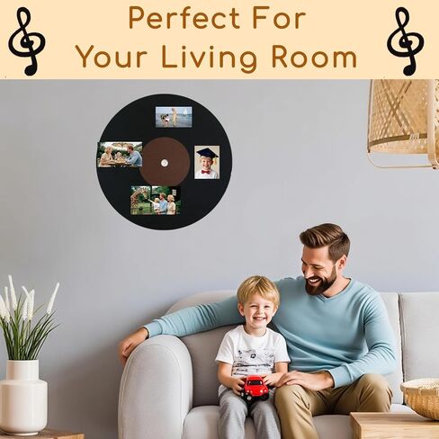 لوحة نشرة الموسيقى 16 بوصة ، لوحة دبوس Retro Vinyl Record مع دبابيس ، معلقة بدون حفر مع شريط لاصق ، لديكور جدار نوم المكتب المنزلي ، هدية لعشاق الموسيقى (براون) in Saudi Arabia