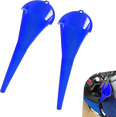 2PCS Car Oil Funnel, Plastic Long Neck Fuel Funnel Kit, Universal Engine Oil Funnels, for Fuel Change, Gas, Lubricants, Auto Accessories in Saudi Arabia