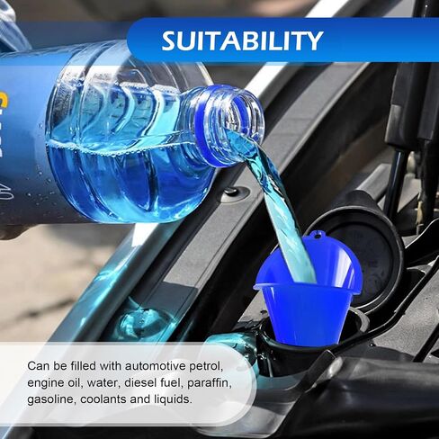 2PCS Car Oil Funnel, Plastic Long Neck Fuel Funnel Kit, Universal Engine Oil Funnels, for Fuel Change, Gas, Lubricants, Auto Accessories in Saudi Arabia
