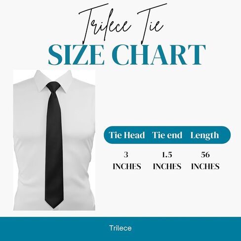 trilece Ties for Men - Mens Solid Color Formal Necktie and Pocket Square Sets in Saudi Arabia