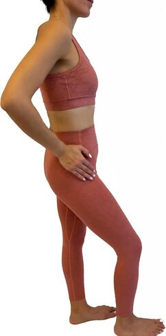 E&H Activewear Pat-Pated Sport Bra و High-Maist Leggings-25 "inseam ، طباعة الأزهار ، النسيج الناعم ، تمرين يوجا التحكم في البطن in Kuwait
