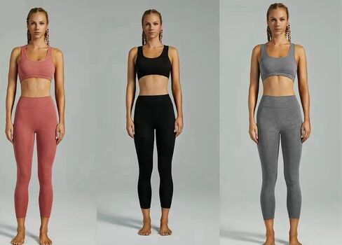 E&H Activewear Pat-Pated Sport Bra و High-Maist Leggings-25 "inseam ، طباعة الأزهار ، النسيج الناعم ، تمرين يوجا التحكم في البطن in Kuwait