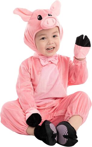 Spooktacular Creations Halloween Baby Pig Costume, Pink Pig Costume Toddler for Kids Infant Halloween Animal Dress Up Party in Saudi Arabia