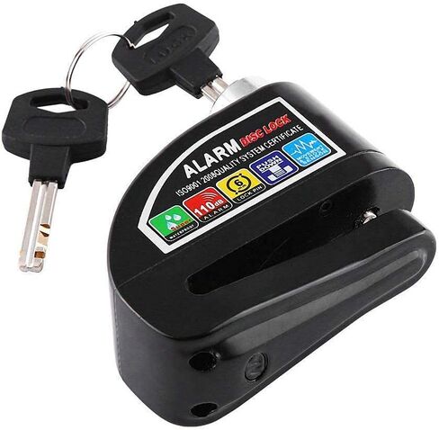Motorcycle Anti-Theft Alarm disc Lock, 110 Decibel Alarm Alarm disc Brake Lock Brake Safety Anti-Theft disc Brake. in Saudi Arabia