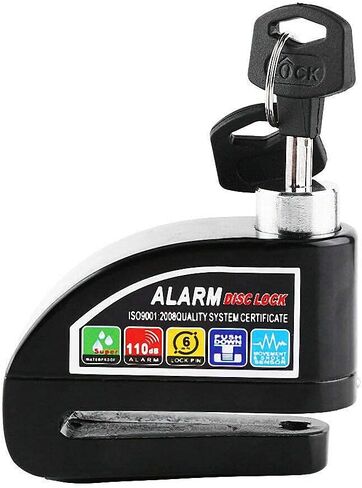 Motorcycle Anti-Theft Alarm disc Lock, 110 Decibel Alarm Alarm disc Brake Lock Brake Safety Anti-Theft disc Brake. in Saudi Arabia