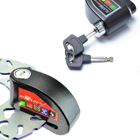 Motorcycle Anti-Theft Alarm disc Lock, 110 Decibel Alarm Alarm disc Brake Lock Brake Safety Anti-Theft disc Brake. in Saudi Arabia