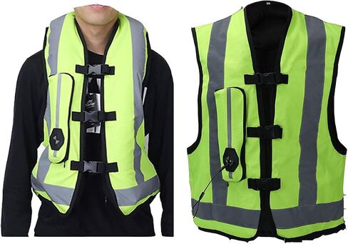 Motorcycle Vest With Airbag Racing Suit Safety Equipment Used For Motorcycle Riding And Equestrian Sports Reflective Motorcycle Airbag Vest For Men And Women ( Color : Green , Size : XX-Large ) in Saudi Arabia