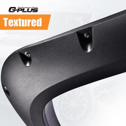 G-PLUS Fender Flares, Compatible with Jeep Cherokee XJ 1984-2001 4-Door Sport Utility Models [Not Fit Models with Side Skirts(Ground Kits),Body Modification], Textured Pocket Rivet Wheel Cover 6pcs in Saudi Arabia