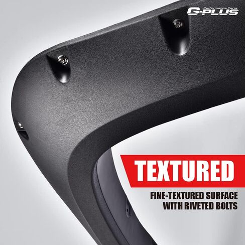 G-PLUS 4pcs Fender Flares Front & Rear Smooth, Compatible with Nissan Titan 2004-2015 Without Bedside Lockbox, Black Wheel Cover Protector, Pocket Rivet Bolt Style Vent Trim in Saudi Arabia