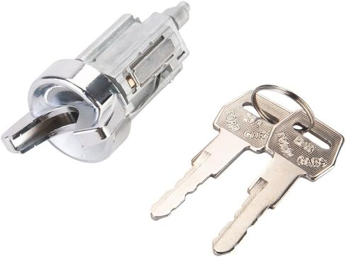 Ignition Switch Lock Cylinder with Keys for Ford B600 B700 1981-1989 for Ford F150 F250 F350 1985-1991 | 2 Keys, Silver Tone | Replaces E5TZ11582A, E4TZ11582B in Saudi Arabia