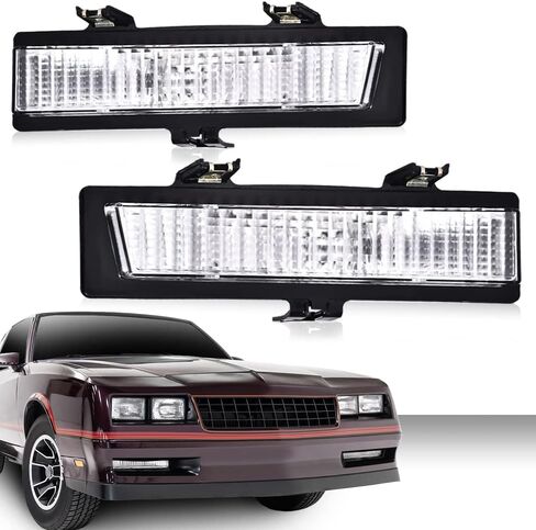 G-Plus إشارة الإشارة مصابيح وقوف السيارات متوافقة مع Chevy Monte Carlo SS 1983-1988 /FIT CHEVY MONTE CARLO 81-86 (NOT LS 86-88) CLEAR LENS DRIVER & PACKENG SIDE 919025 919026 261303TA0A 261353TA0A in Saudi Arabia