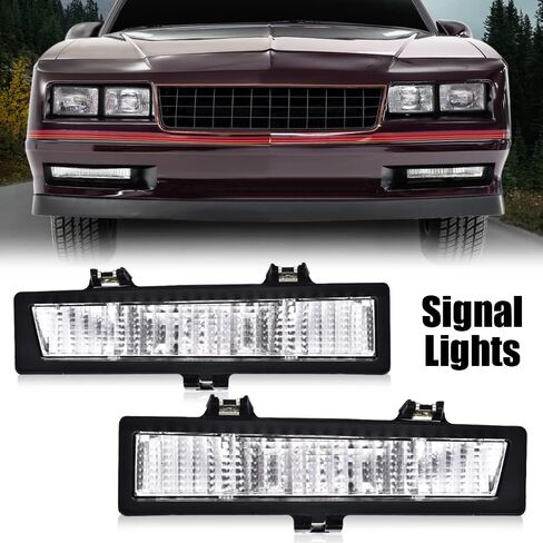 G-Plus إشارة الإشارة مصابيح وقوف السيارات متوافقة مع Chevy Monte Carlo SS 1983-1988 /FIT CHEVY MONTE CARLO 81-86 (NOT LS 86-88) CLEAR LENS DRIVER & PACKENG SIDE 919025 919026 261303TA0A 261353TA0A in Saudi Arabia