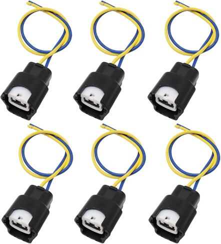 6 Pcs Wires Fuel Injector Nozzle Connector Wiring Harness Pigtail Plug Compatible With Nissan Xterra 2.4L 3.3L 2002-2004 Nissan Frontier 3.3L 1999-2004 Replace for 16600-38Y10 16600-5S701 in Saudi Arabia