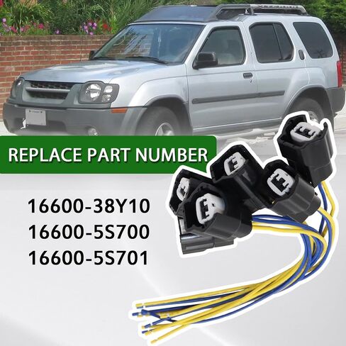 6 Pcs Wires Fuel Injector Nozzle Connector Wiring Harness Pigtail Plug Compatible With Nissan Xterra 2.4L 3.3L 2002-2004 Nissan Frontier 3.3L 1999-2004 Replace for 16600-38Y10 16600-5S701 in Saudi Arabia