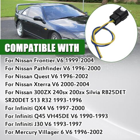 6 Pcs Wires Fuel Injector Nozzle Connector Wiring Harness Pigtail Plug Compatible With Nissan Xterra 2.4L 3.3L 2002-2004 Nissan Frontier 3.3L 1999-2004 Replace for 16600-38Y10 16600-5S701 in Saudi Arabia