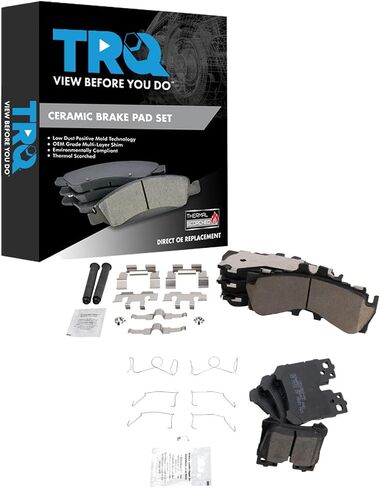 TRQ Brake Pads Ceramic Compatible with 2018-2019 Lexus LS500 2019 LS500h in Saudi Arabia