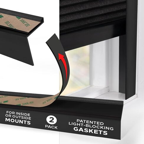 مسارات Time Time- شرائح حظر الضوء الأصلية PVC مصنوعة في حاصرات ضوء الإضاءة في الولايات المتحدة الأمريكية لظلال وعمى الستائر- استمتع بنوم أعمق وظلام تام (60 "قابلة للإزالة) قابلة للإزالة) in Kuwait