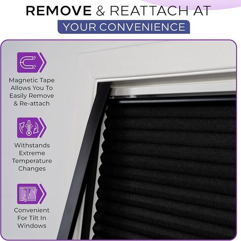 مسارات Time Time- شرائح حظر الضوء الأصلية PVC مصنوعة في حاصرات ضوء الإضاءة في الولايات المتحدة الأمريكية لظلال وعمى الستائر- استمتع بنوم أعمق وظلام تام (60 "قابلة للإزالة) قابلة للإزالة) in Kuwait