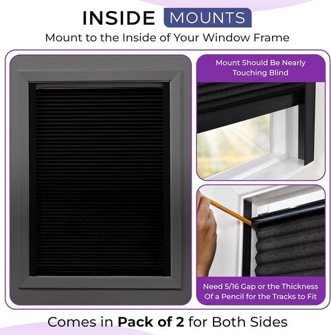 مسارات Time Time- شرائح حظر الضوء الأصلية PVC مصنوعة في حاصرات ضوء الإضاءة في الولايات المتحدة الأمريكية لظلال وعمى الستائر- استمتع بنوم أعمق وظلام تام (60 "قابلة للإزالة) قابلة للإزالة) in Kuwait