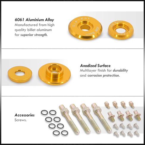 AJP Distributors JDM B-Series B16 B17 B18 B20 Low Profile Valve Cover Cup Washers Bolts Aluminum Engine Motor Kit Silver Compatible/Replacement For VTEC Civic Integra CRX Del Sol EF EG EK EM DC in Saudi Arabia
