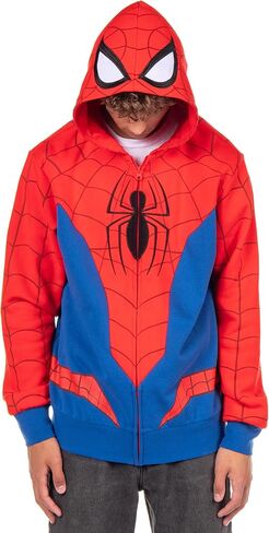 Marvel Spider-Man Hoodie Men's Cosplay Costume Zip Up Hooded Sweatshirt in Saudi Arabia