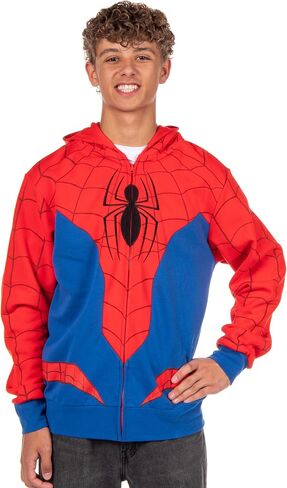 Marvel Spider-Man Hoodie Men's Cosplay Costume Zip Up Hooded Sweatshirt in Saudi Arabia