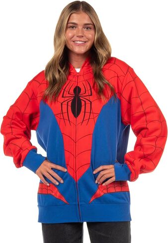 Marvel Spider-Man Hoodie Men's Cosplay Costume Zip Up Hooded Sweatshirt in Saudi Arabia