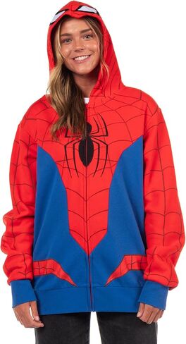 Marvel Spider-Man Hoodie Men's Cosplay Costume Zip Up Hooded Sweatshirt in Saudi Arabia