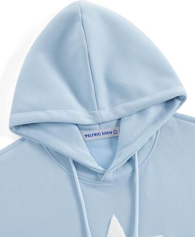 Aelfric Eden Y2k Hoodie Women Graphic Oversized Hoodies Star Embroidered Hoodied Sweatshirt Casual Vintage Pullover in Saudi Arabia