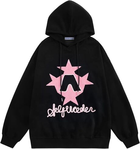 Aelfric Eden Y2K Hoodie Women Graphic Hightize Hoodies Star Exmbroided Hoodied Sweatshirt displover عرضية عتيقة عتيقة in Kuwait