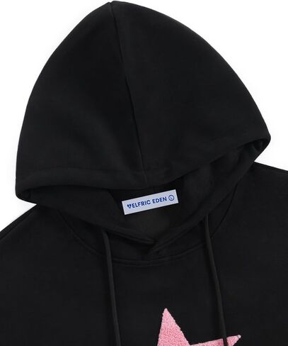 Aelfric Eden Y2K Hoodie Women Graphic Hightize Hoodies Star Exmbroided Hoodied Sweatshirt displover عرضية عتيقة عتيقة in Kuwait