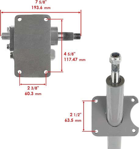 Caltric Complete Steering Box Compatible with Kubota B4200D B5100 B6000 B6100D B6100E B7100 NON HST in Saudi Arabia